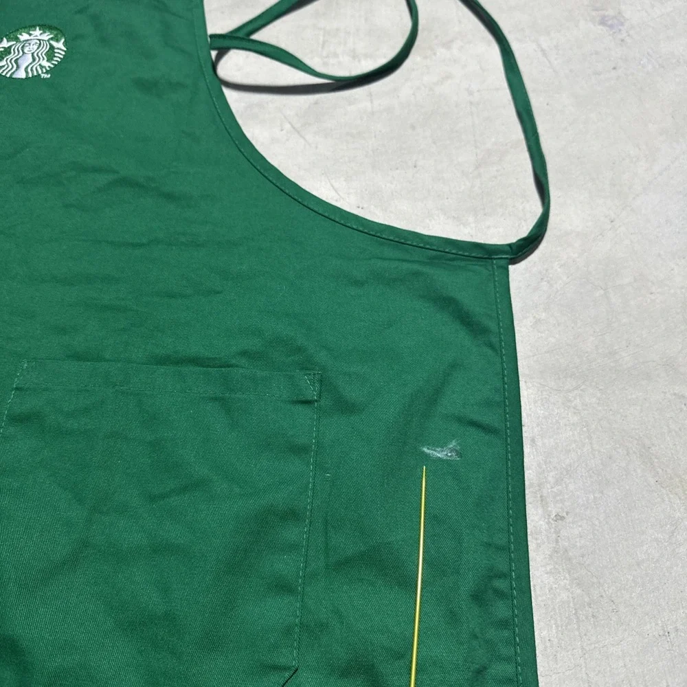 Starbucks Green Barista Apron Coffee Shop Uniform Adjustable 2 Pocket Siren Logo